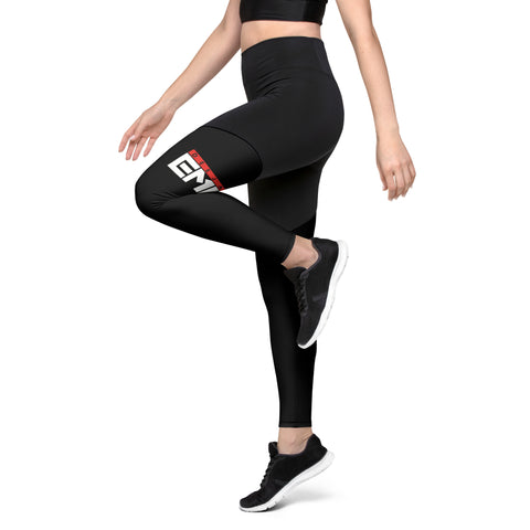 Twitcherlab/DJ-EMC - Sports-Leggings mit Druck