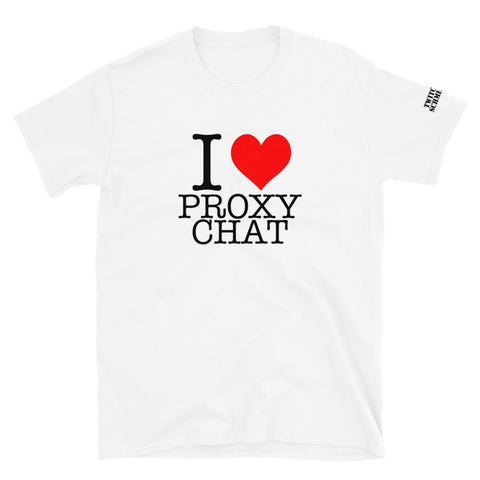 Schmier316 - "I Love Proxy Chat" Herren-T-Shirt mit Druck