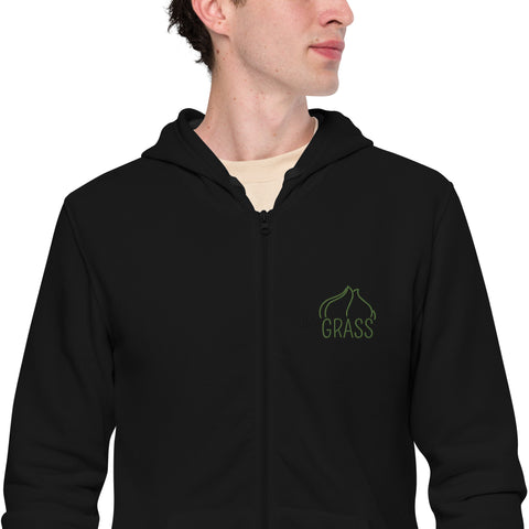 LuiTheDinosaur - Unisex-Zip-Hoodie mit Stick