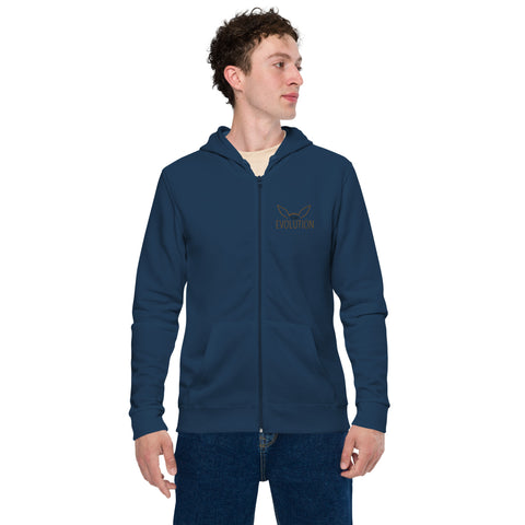 LuiTheDinosaur - Unisex-Zip-Hoodie mit Stick