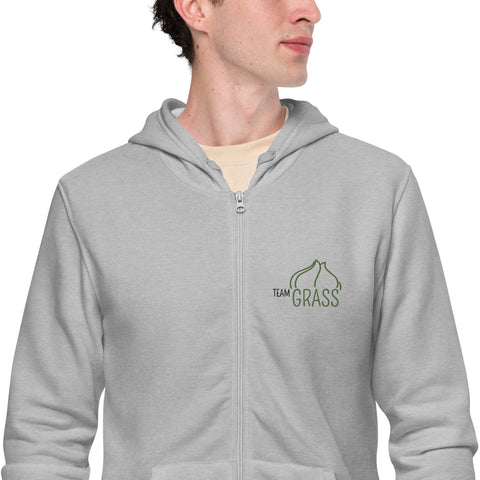 LuiTheDinosaur - Unisex-Zip-Hoodie mit Stick