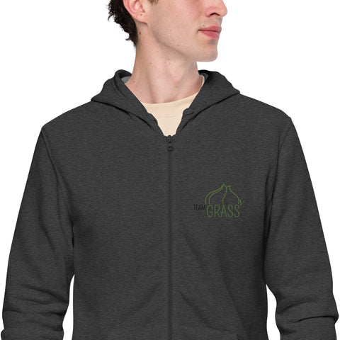 LuiTheDinosaur - Unisex-Zip-Hoodie mit Stick