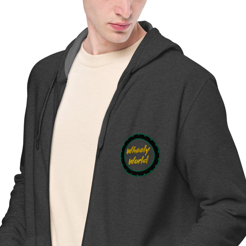 WheelyWorld - Unisex-Zip-Hoodie mit Stick
