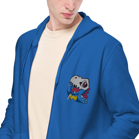 LuiTheDinosaur - Unisex-Zip-Hoodie mit Stick