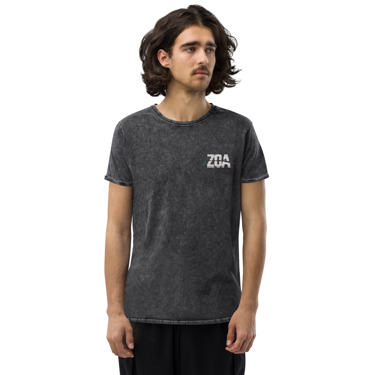 ZOA__ - Unisex-Denim-T-Shirt mit Stick