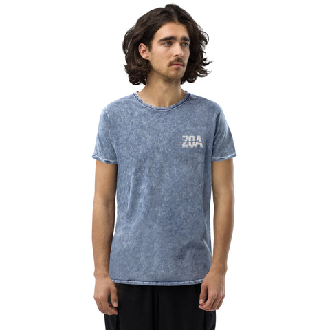 ZOA__ - Unisex-Denim-T-Shirt mit Stick