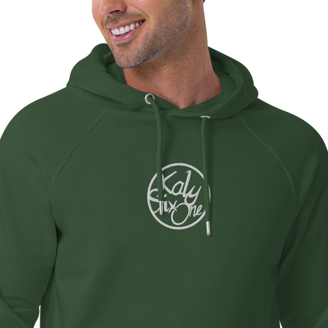 KalySixOne - Unisex-Bio-Raglan-Hoodie mit Stick