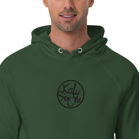 KalySixOne - Unisex-Bio-Raglan-Hoodie mit Stick