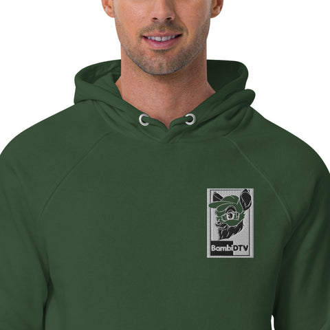 BambiDTV - Herren-Raglan-Hoodie aus Biobaumwolle mit Stick