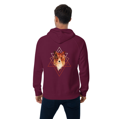 Ferox_K - Unisex-Bio-Raglan-Hoodie mit Druck