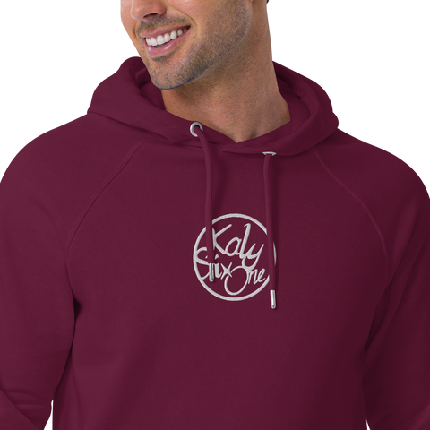 KalySixOne - Unisex-Bio-Raglan-Hoodie mit Stick