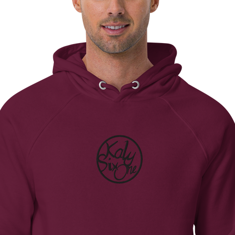 KalySixOne - Unisex-Bio-Raglan-Hoodie mit Stick