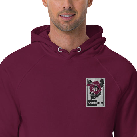 BambiDTV - Herren-Raglan-Hoodie aus Biobaumwolle mit Stick