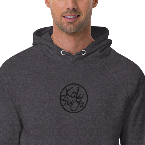 KalySixOne - Unisex-Bio-Raglan-Hoodie mit Stick