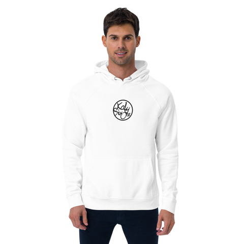 KalySixOne - Unisex-Bio-Raglan-Hoodie mit Stick
