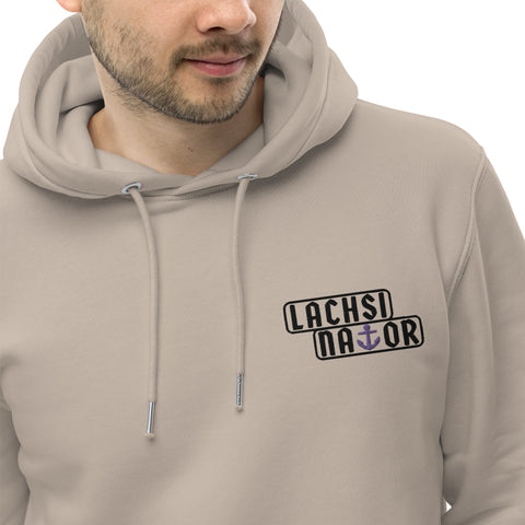 Lachsinator - Unisex-Bio-Hoodie mit Stick