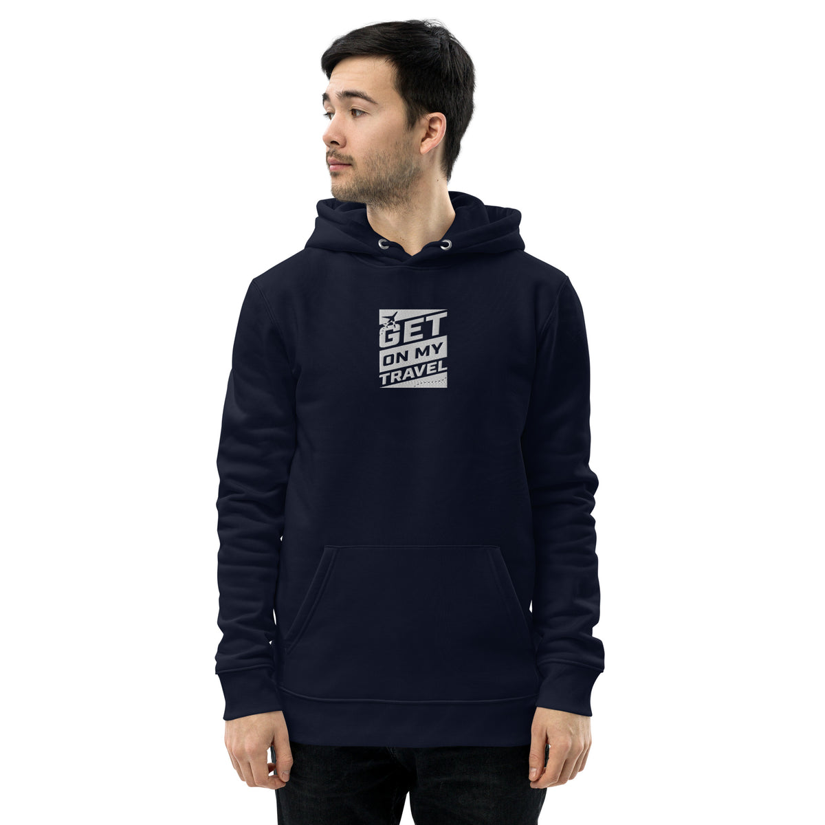 Travel_johnny - Unisex-Bio-Hoodie mit Stick