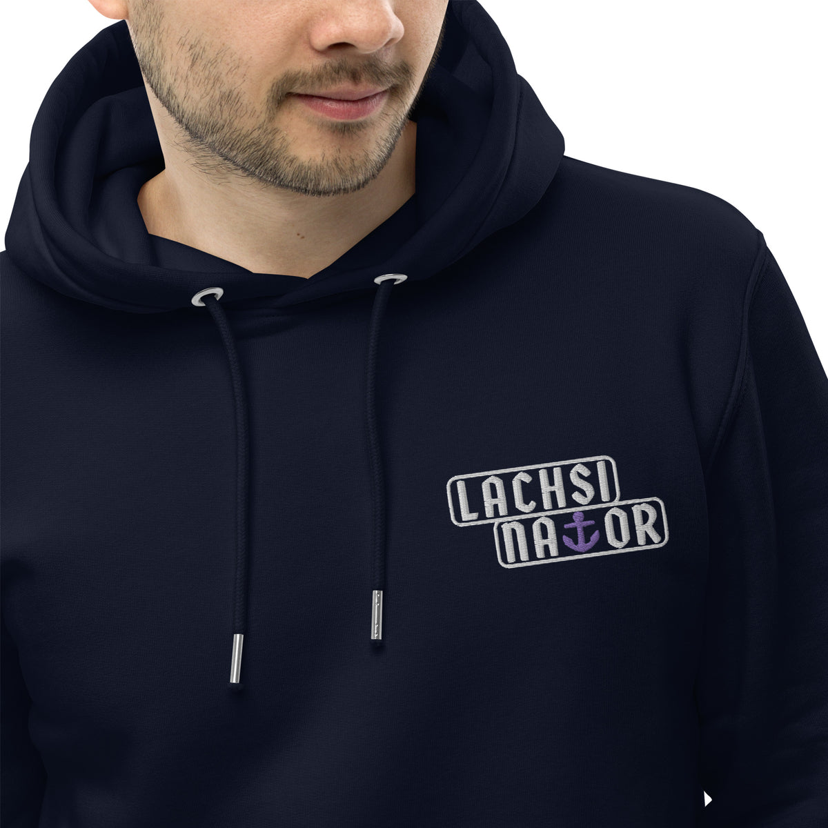 Lachsinator - Unisex-Bio-Hoodie mit Stick