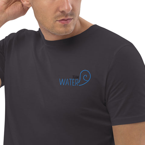 For Gamers - Herren-Team-Water-T-Shirt aus Bio-Baumwolle mit Stick
