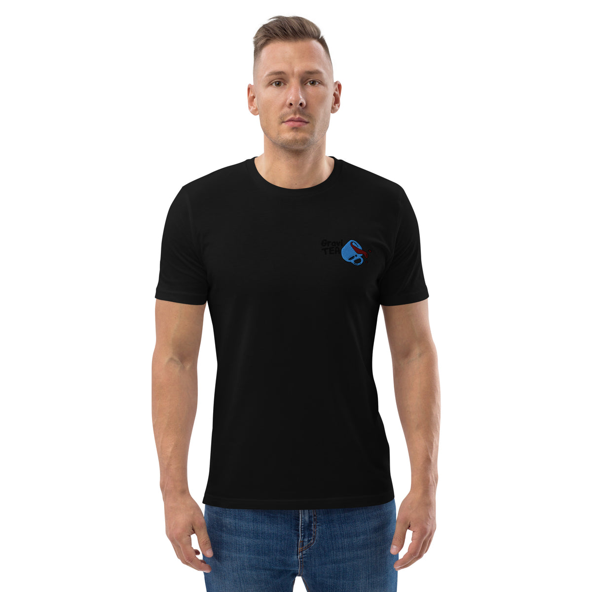 TeaNuviell - Herren-T-Shirt aus Bio-Baumwolle mit Stick
