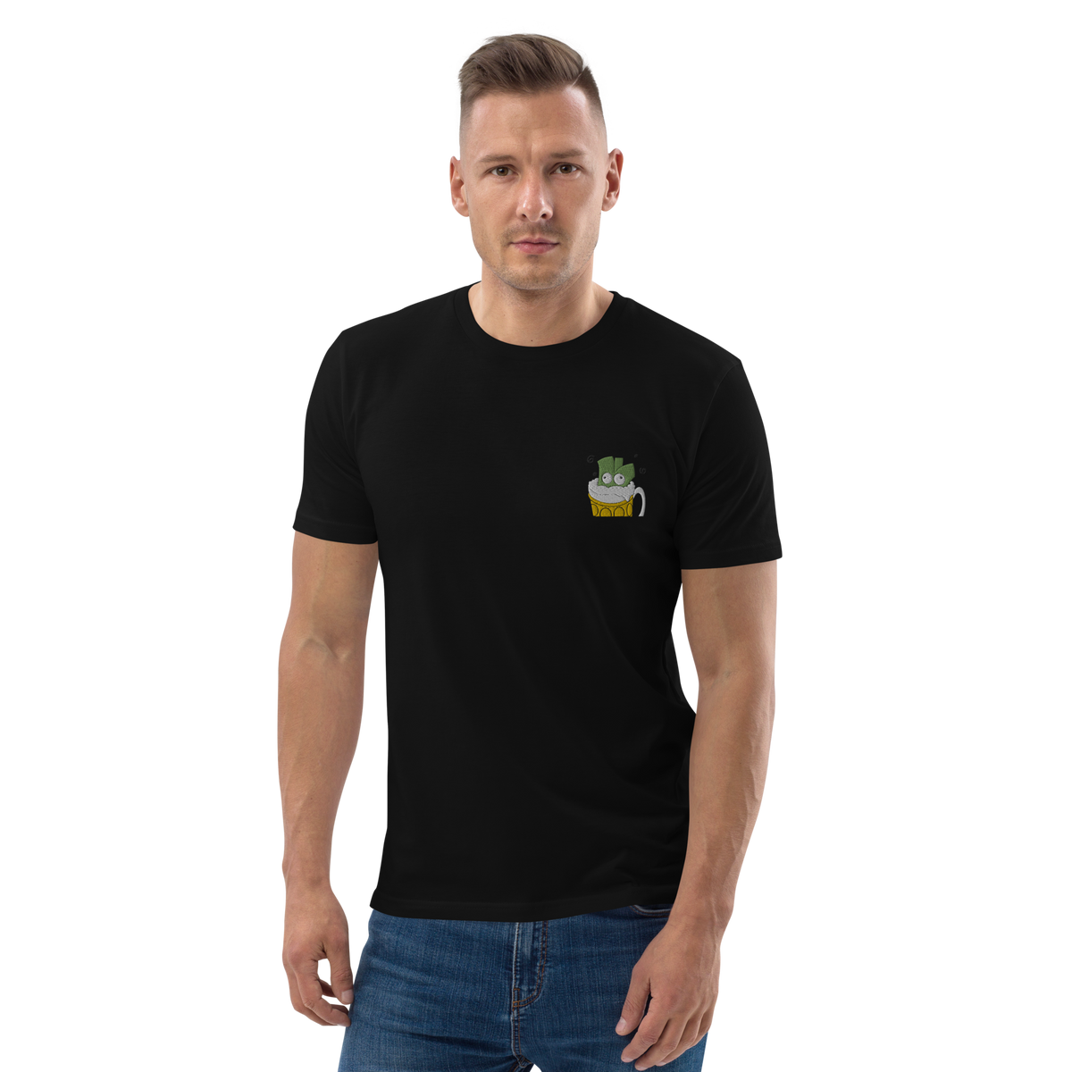 Lauchgirl - Unisex-T-Shirt aus Bio-Baumwolle mit Stick