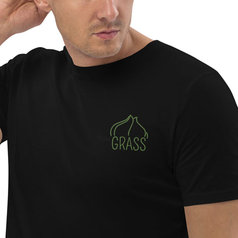 For Gamers - Herren-Team-Grass-T-Shirt aus Bio-Baumwolle mit Stick