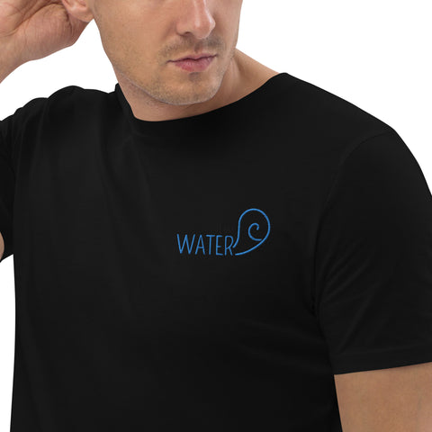 For Gamers - Herren-Team-Water-T-Shirt aus Bio-Baumwolle mit Stick