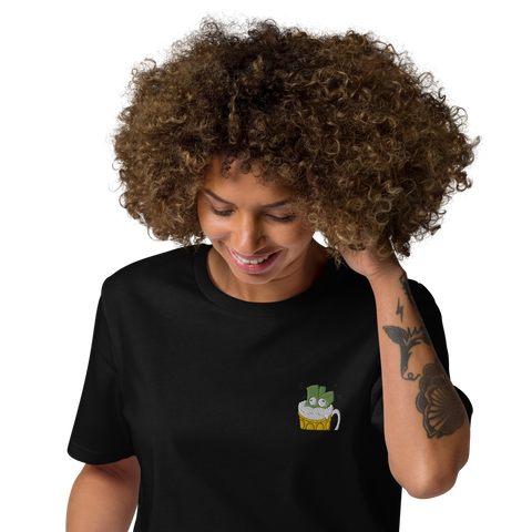 Lauchgirl - Unisex-T-Shirt aus Bio-Baumwolle mit Stick