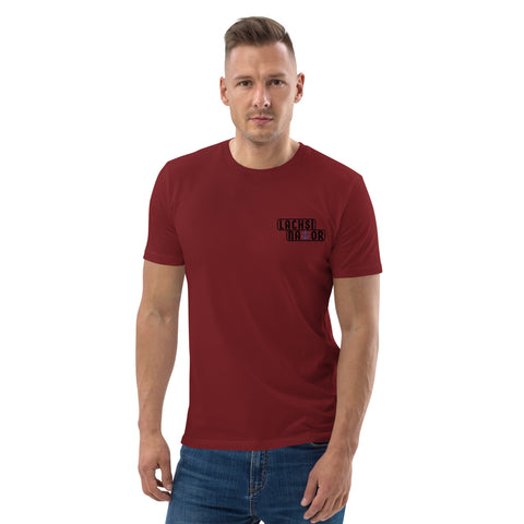Lachsinator - Herren-T-Shirt aus Bio-Baumwolle mit Stick