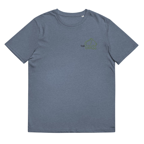 For Gamers - Herren-Team-Grass-T-Shirt aus Bio-Baumwolle mit Stick
