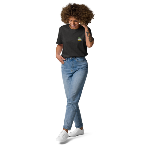 Lauchgirl - Unisex-T-Shirt aus Bio-Baumwolle mit Stick