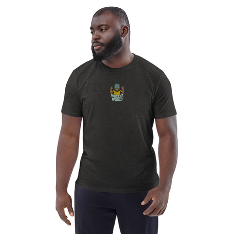 WheelyWorld - Herren-T-Shirt aus Bio-Baumwolle mit Stick und Druck