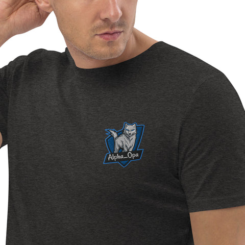 Alpha_Opa - Herren-T-Shirt aus Bio-Baumwolle mit Stick