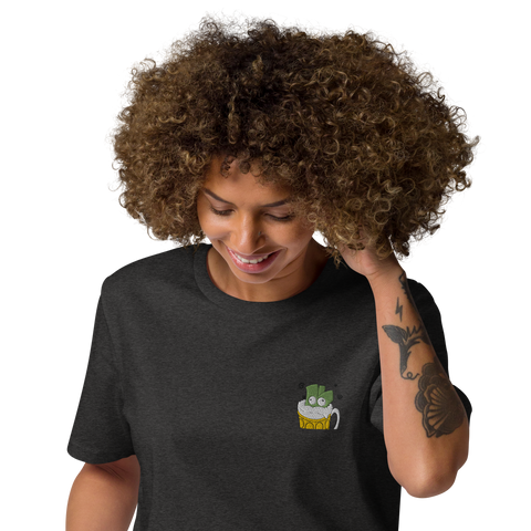 Lauchgirl - Unisex-T-Shirt aus Bio-Baumwolle mit Stick