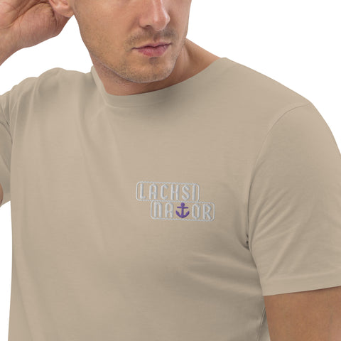 Lachsinator - Herren-T-Shirt aus Bio-Baumwolle mit Stick