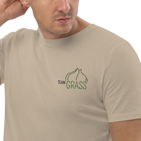 For Gamers - Herren-Team-Grass-T-Shirt aus Bio-Baumwolle mit Stick