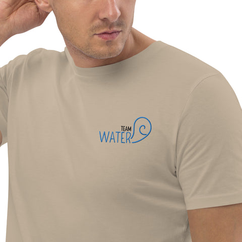 For Gamers - Herren-Team-Water-T-Shirt aus Bio-Baumwolle mit Stick