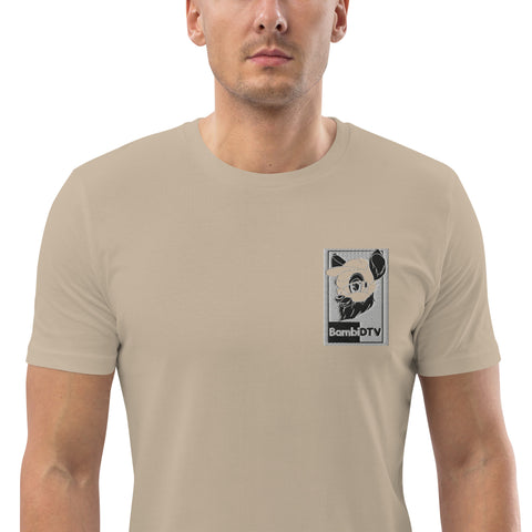 BambiDTV - Herren-T-Shirt aus Biobaumwolle mit Stick