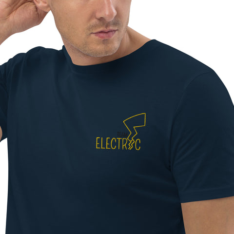 For Gamers - Herren-Team-Electric-T-Shirt aus Bio-Baumwolle mit Stick