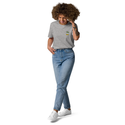 Lauchgirl - Unisex-T-Shirt aus Bio-Baumwolle mit Stick