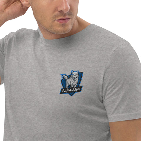 Alpha_Opa - Herren-T-Shirt aus Bio-Baumwolle mit Stick