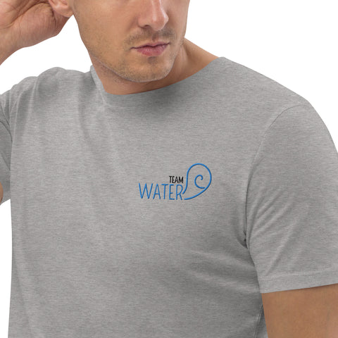 For Gamers - Herren-Team-Water-T-Shirt aus Bio-Baumwolle mit Stick