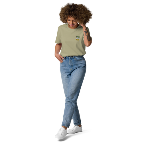 Lauchgirl - Unisex-T-Shirt aus Bio-Baumwolle mit Stick