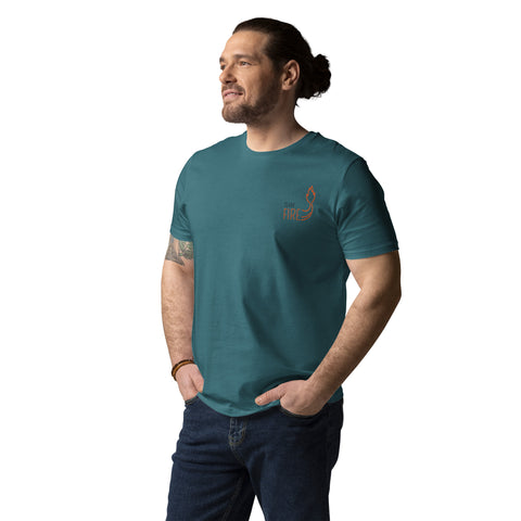 LuiTheDinosaur - Herren-T-Shirt aus Bio-Baumwolle mit Stick