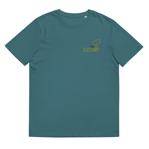 For Gamers - Herren-Team-Electric-T-Shirt aus Bio-Baumwolle mit Stick