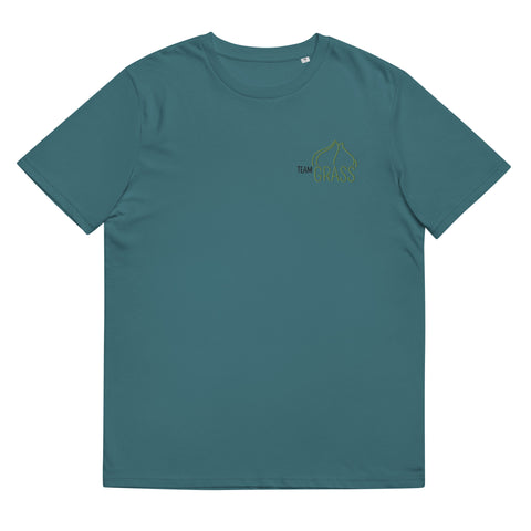 For Gamers - Herren-Team-Grass-T-Shirt aus Bio-Baumwolle mit Stick