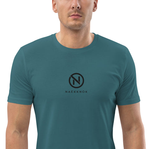 naekknok - Unisex-T-Shirt aus Bio-Baumwolle mit Stick und Druck