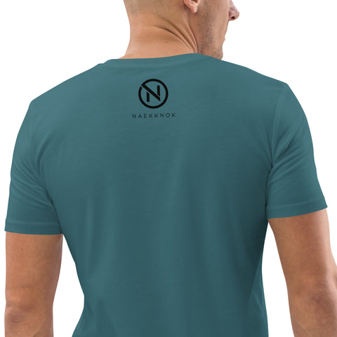 naekknok - Unisex-T-Shirt aus Bio-Baumwolle mit Stick und Druck