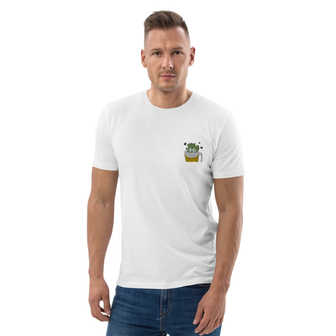 Lauchgirl - Unisex-T-Shirt aus Bio-Baumwolle mit Stick