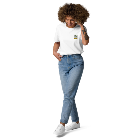Lauchgirl - Unisex-T-Shirt aus Bio-Baumwolle mit Stick